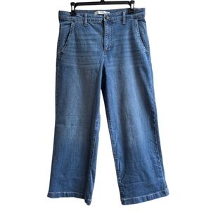 Ella Moss Womens Wide Leg Cropped Jeans Inseam 26”